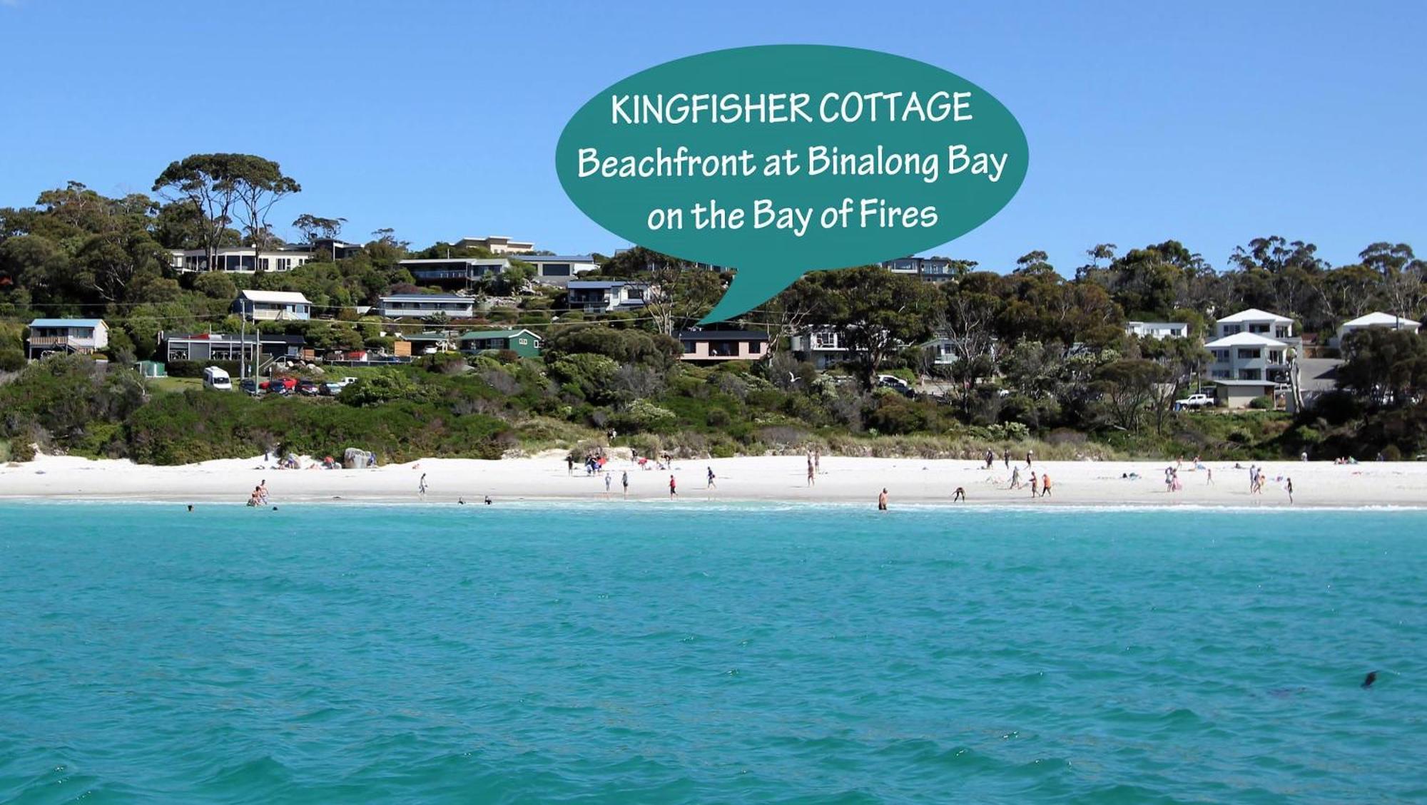Kingfisher Cottage Beachfront At The Binalong Bay Buitenkant foto